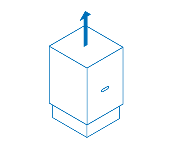 從 Form 4 包裝底座向上取下外箱