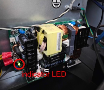 Fuse 1 generation 電源供應器指示燈位置