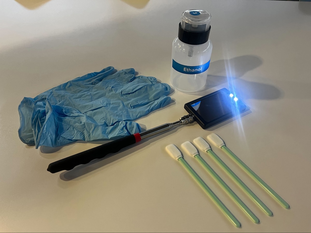 Required resources for cleaning the IR sensor housing