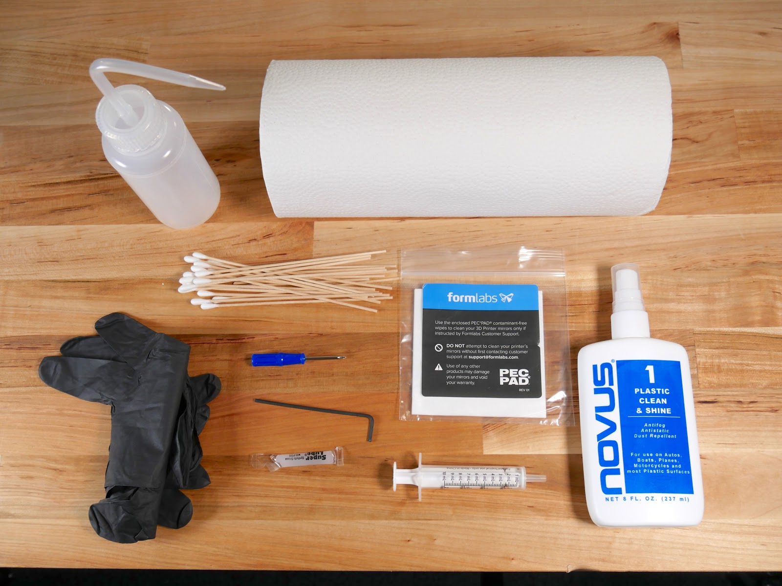 Recommended cleaning supplies