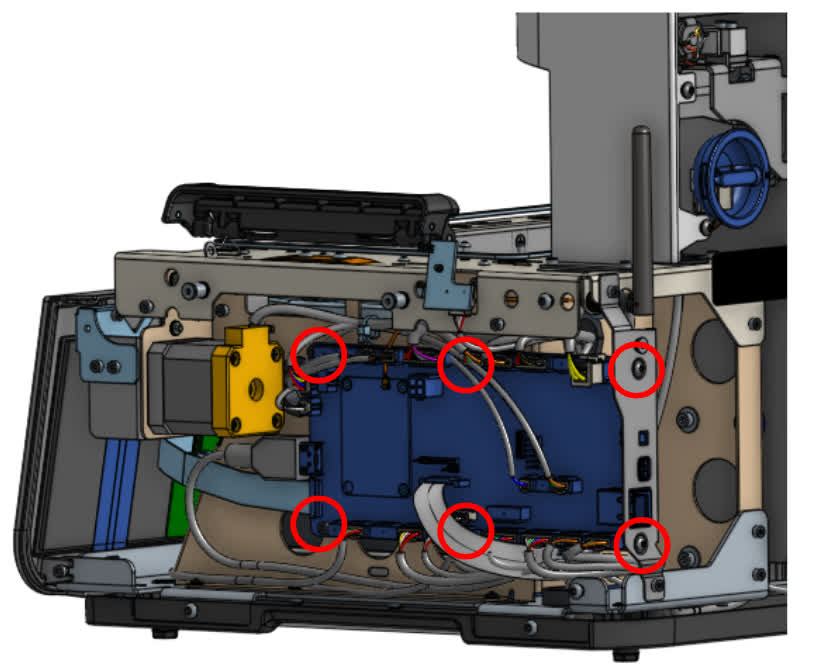 Step 2: Remove the motherboard mounting screws