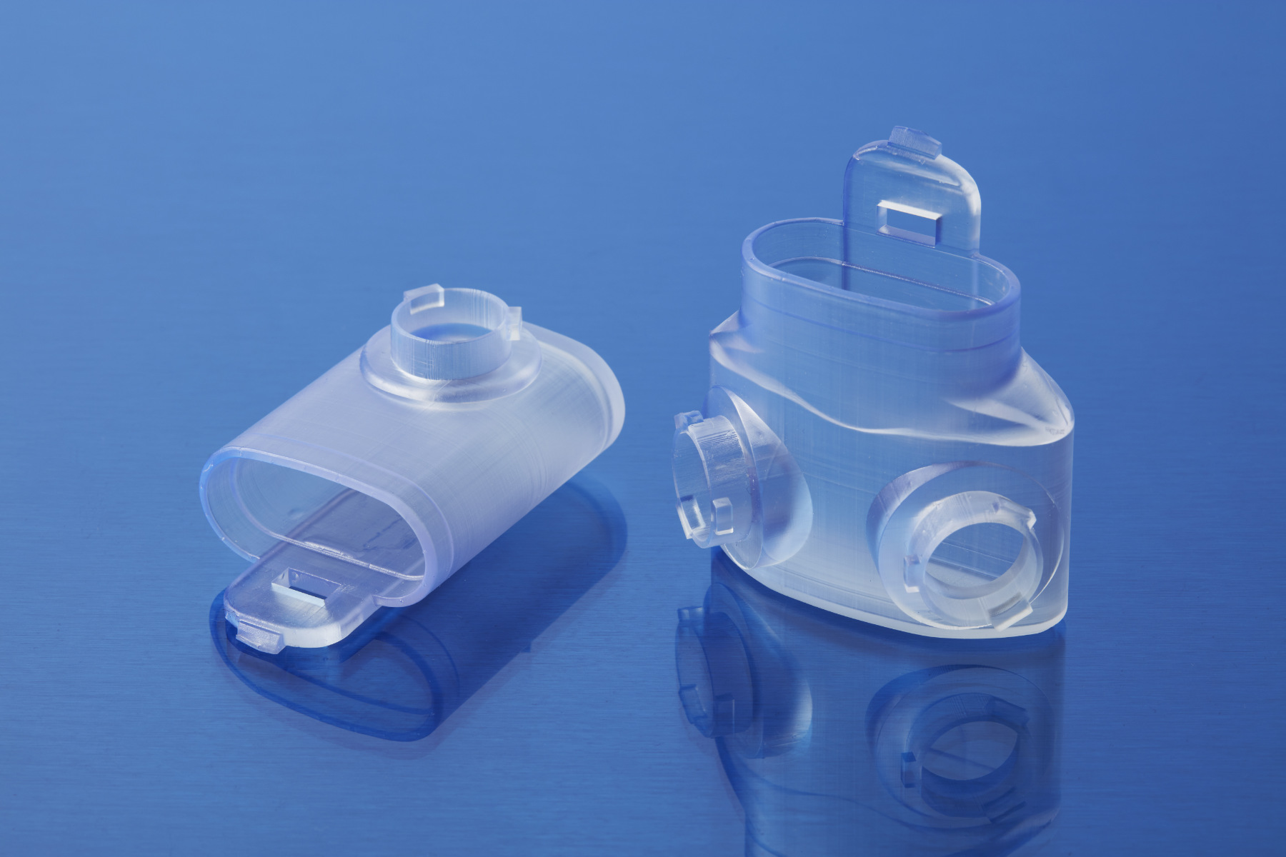 BioMed Clear Resin gas pathway connectors and devices