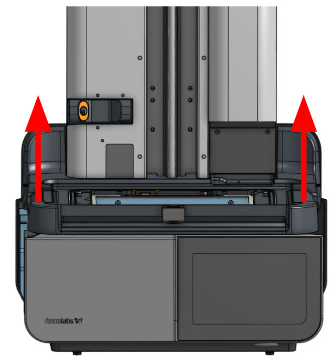 Step 3: Remove the nest and disconnect the cables