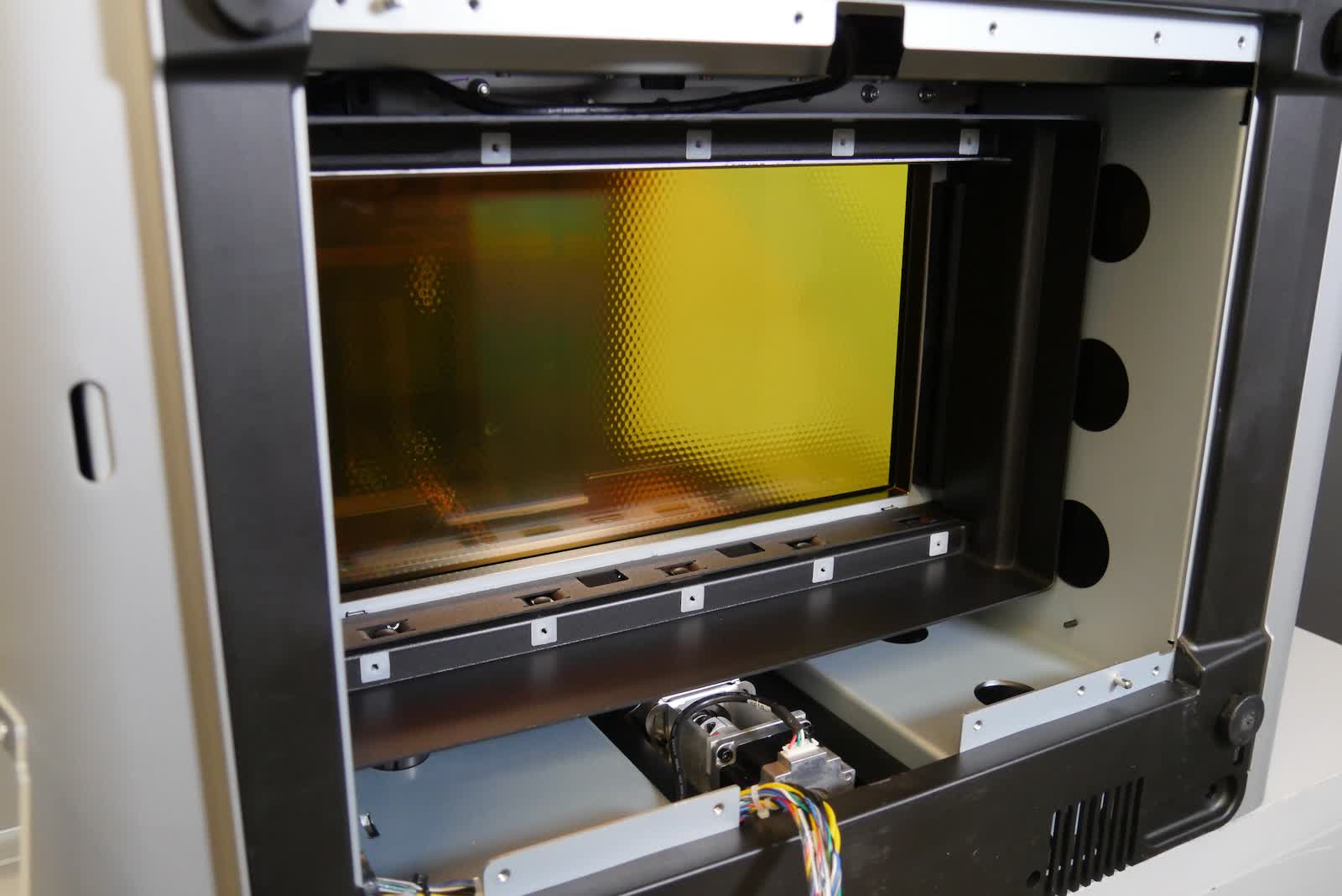 Form 4L printer with diffuser panel removed