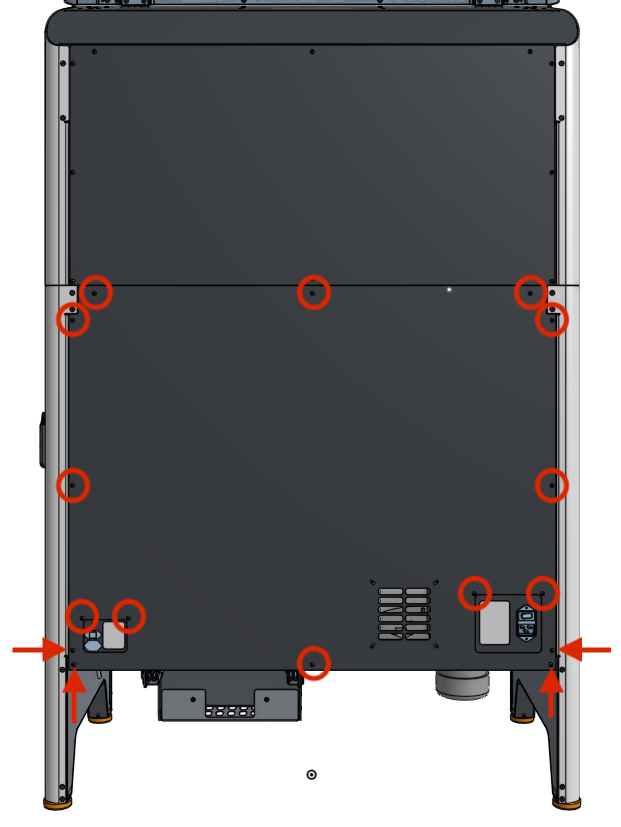 Replace the rear enclosure panel