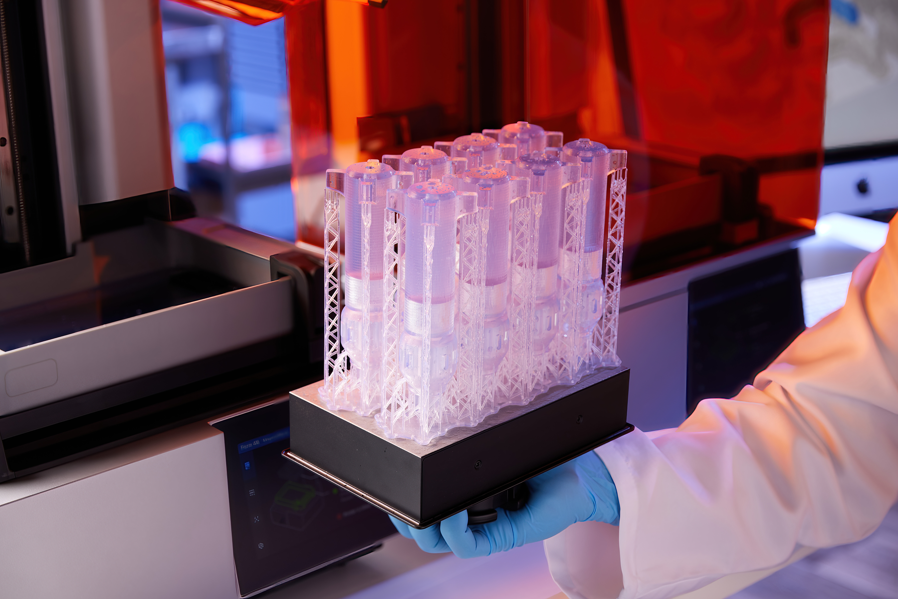 BioMed Clear Resin printed parts