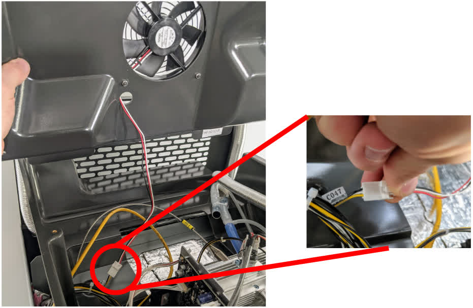 Remove the top cooling shroud