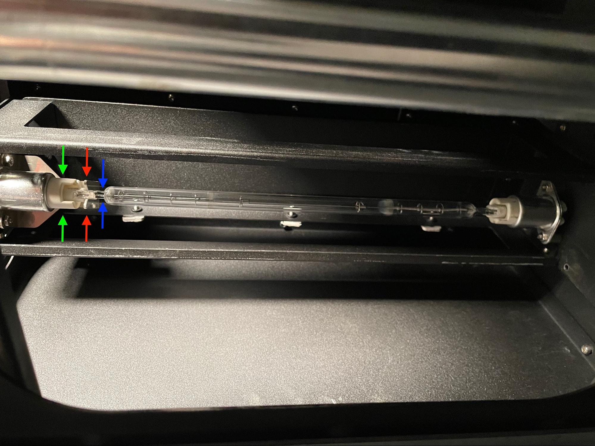 Step 2: Separate the quartz tube heater from the front socket