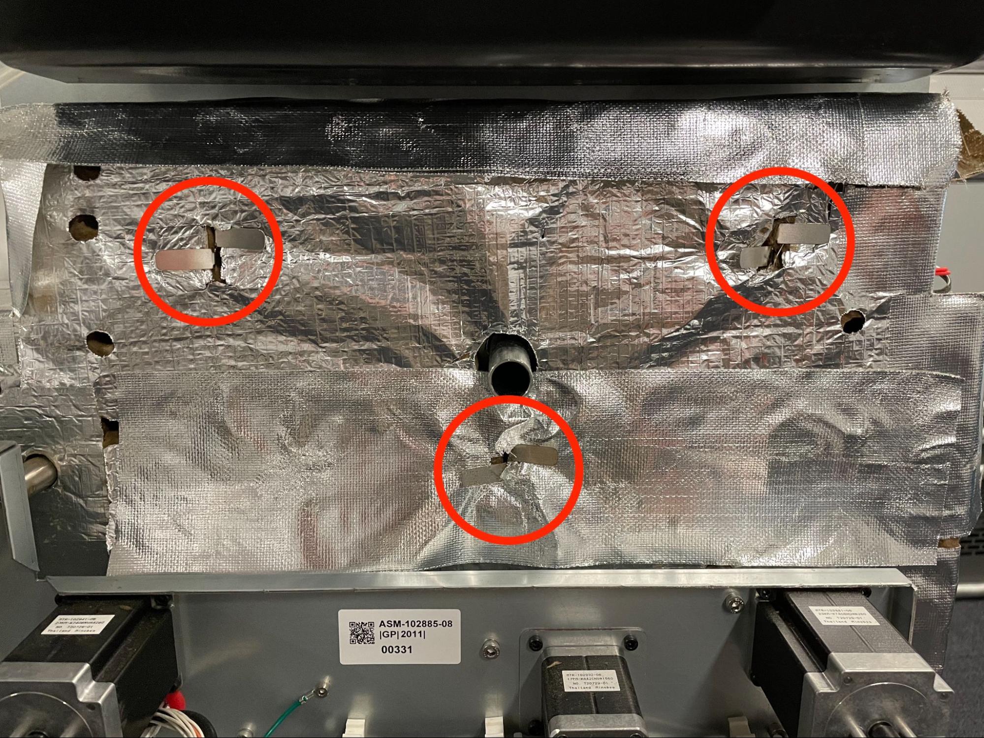 Remove the insulation and inner rear panels