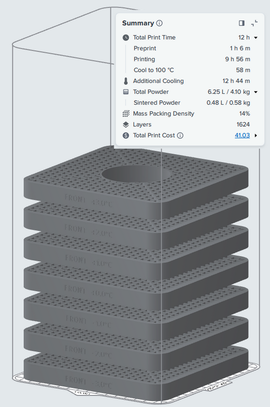 Bed Temperature Tuning print in PreForm