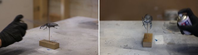 Schritt 5. Sprühen Sie den Untergrund auf.