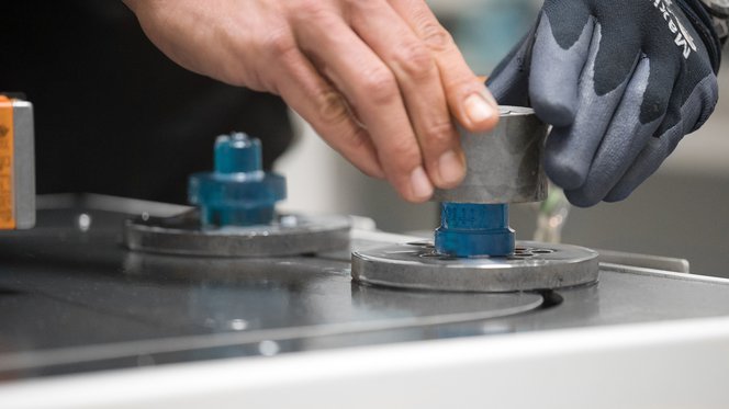 3D printed jigs in an automated production line at Pankl Racing Systems.
