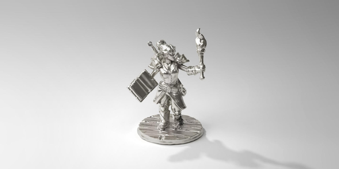 This explorer figurine cost $8 in pewter material.